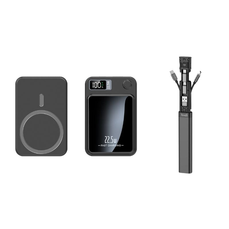 Travel Tech Power Duo - ChargeMagnet Pro™ & BUDI Multi-function Smart Adapter