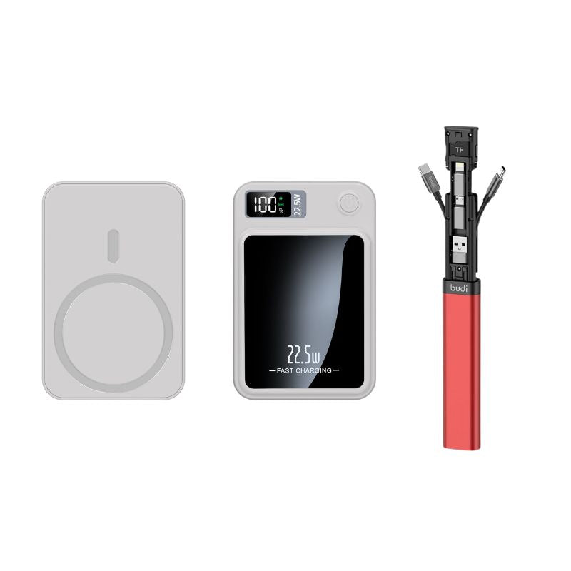 Travel Tech Power Duo - ChargeMagnet Pro™ & BUDI Multi-function Smart Adapter