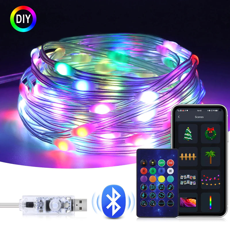 DreamGlow Bluetooth LED String Lights