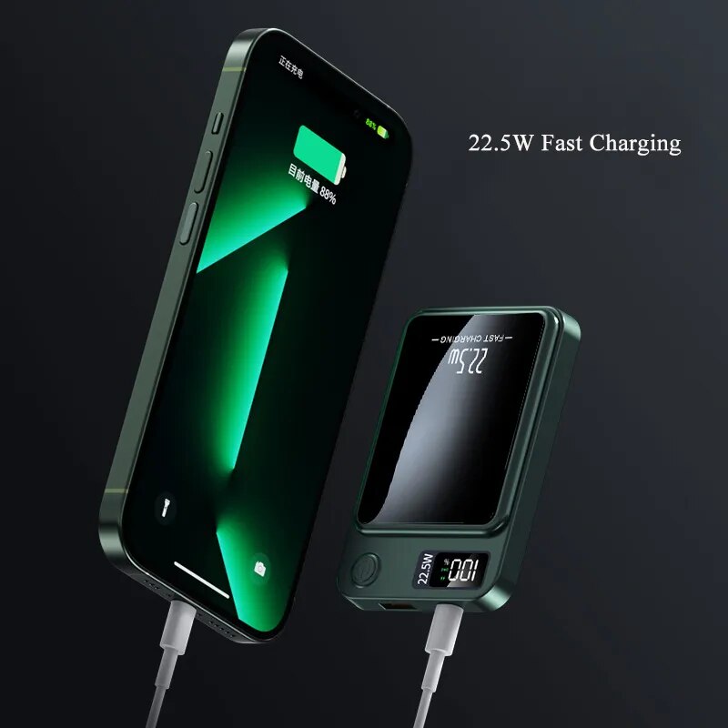 ChargeMagnet Pro™ - Magnetic Wireless Power Bank