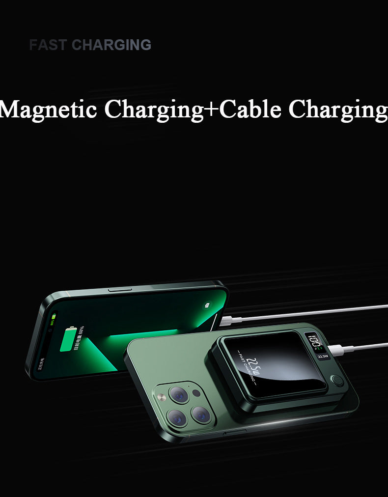 ChargeMagnet Pro™ - Magnetic Wireless Power Bank